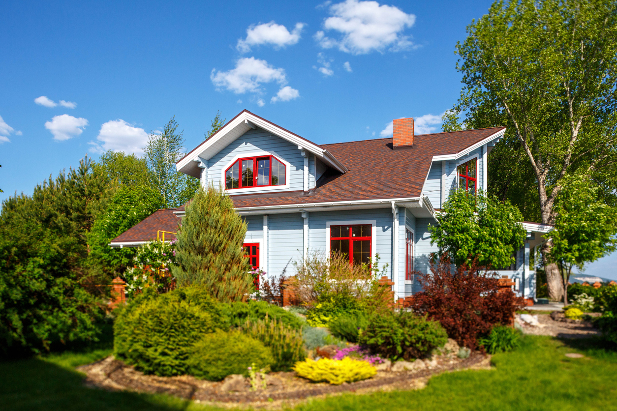 house with garden